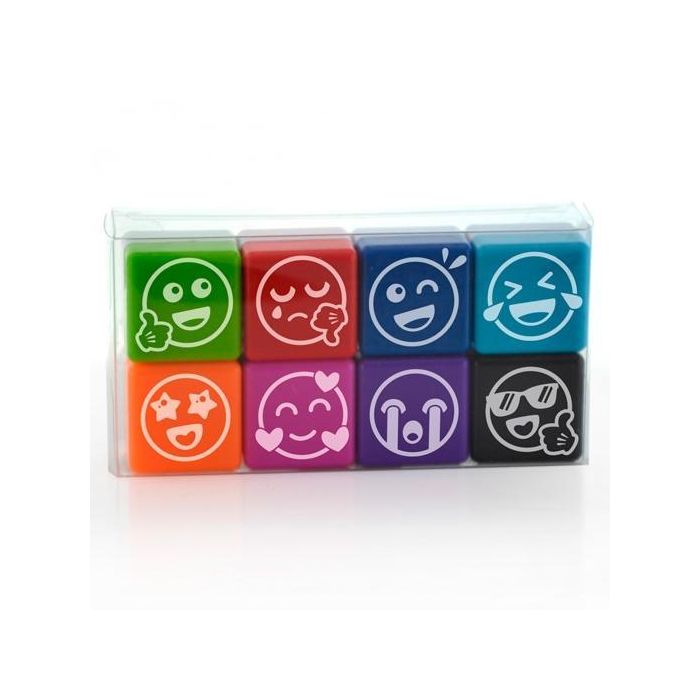 Office Box Sellos De Motivación Vives 2,5x2,5 cm Colores Surtidos Pack 8 Ud