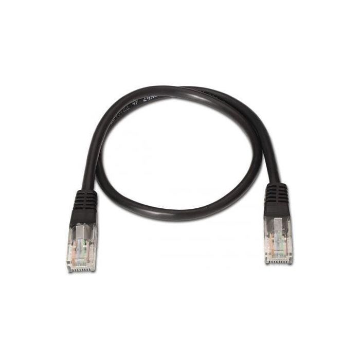Aisens Cable de Red Latiguillo RJ45 Cat.6 UTP AWG24 Negro 0,5 M 1