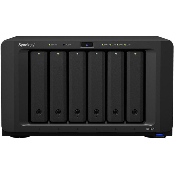 Synology DS1621+ NAS Diskstation 6 Bahías 3.5"/2.5" 4GB DDR4 ECC AMD Ryzen V1500B Torre, 2 Ranuras M.2 NVMe, Ampliable 16 Discos