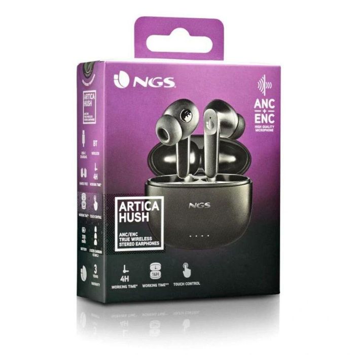 Auriculares in Ear Bluetooth NGS ARTICAHUSH Negro 1 Auriculares in Ear Bluetooth NGS ARTICAHUSH Negro 1