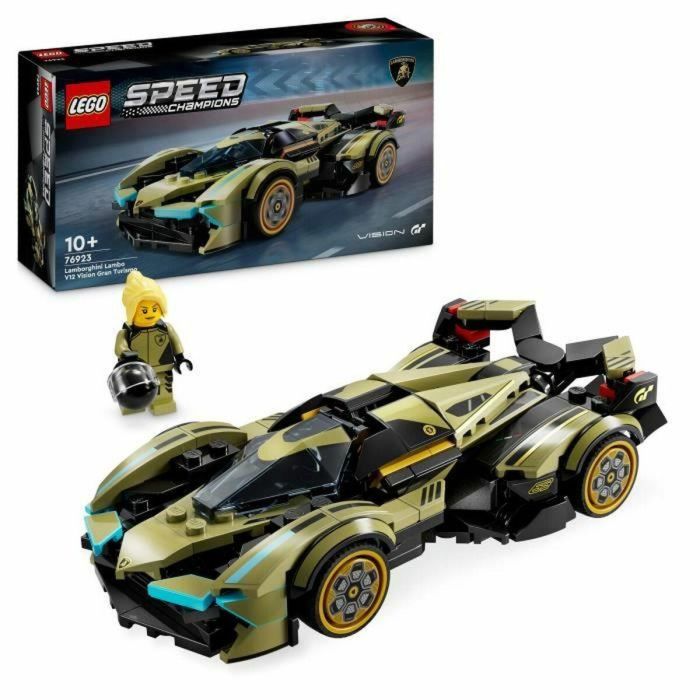 LEGO 76923 Lamborghini Lambo V12 Vision GT Speed Champions Maqueta Superdeportivo Gran Turismo con Minifigura Piloto +10 años