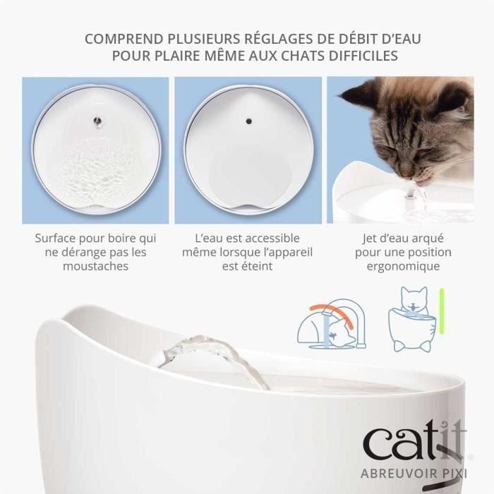 CAT IT Fuente de agua automática para gatos - 2,5 L - Azul 3