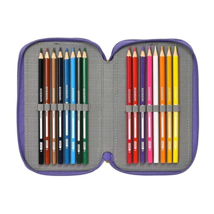 Plumier Triple SuperThings Guardians of Kazoom Morado Amarillo (36 Piezas) 4 Plumier Triple SuperThings Guardians of Kazoom Morado Amarillo (36 Piezas) 4