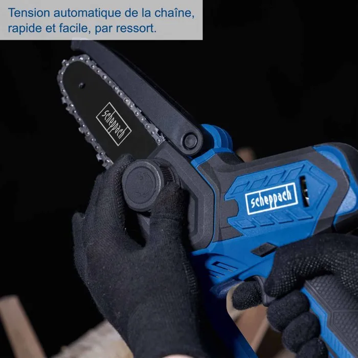 Scheppach SCHEPPACH C-PS100-X Sierra de Jardín Inalámbrica, Set S con 2 Baterías 20V IXES 2 Ah y Cargador Doble