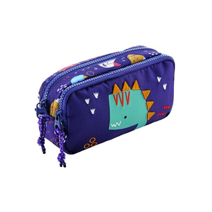 Miquelrius MR19250 Portatodo Doble Organizador RPET Reciclado Fun Dino 210x110x40 mm