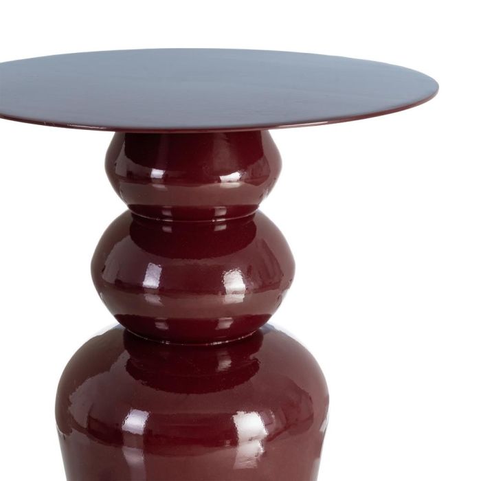 Mesa Auxiliar Burdeos Metal Decoración 38 X 38 X 46 cm