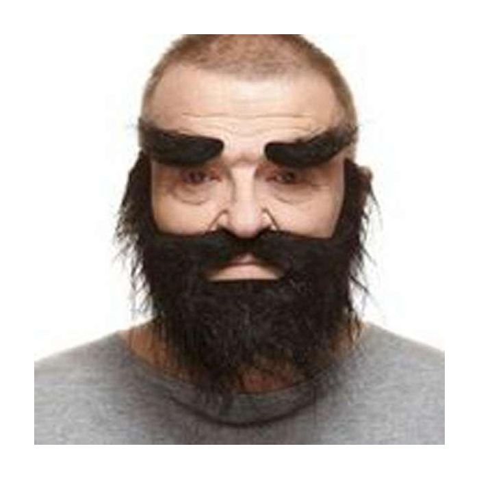 Barba, bigote y cejas adulto talla única Barba, bigote y cejas adulto talla única
