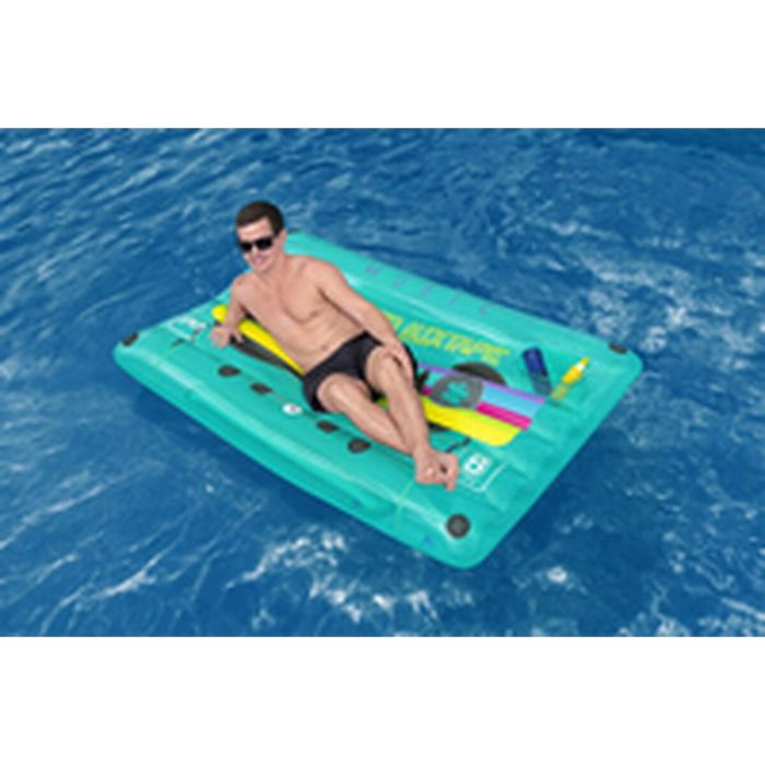 Bestway Colchoneta Hinchable Retro Cassette 174x117 cm Playa y Piscina 43649 11