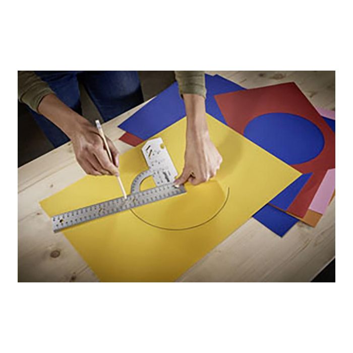 Wolfcraft Escuadra Universal 300 mm con Tope Extraíble para Uso Profesional y Doméstico 1