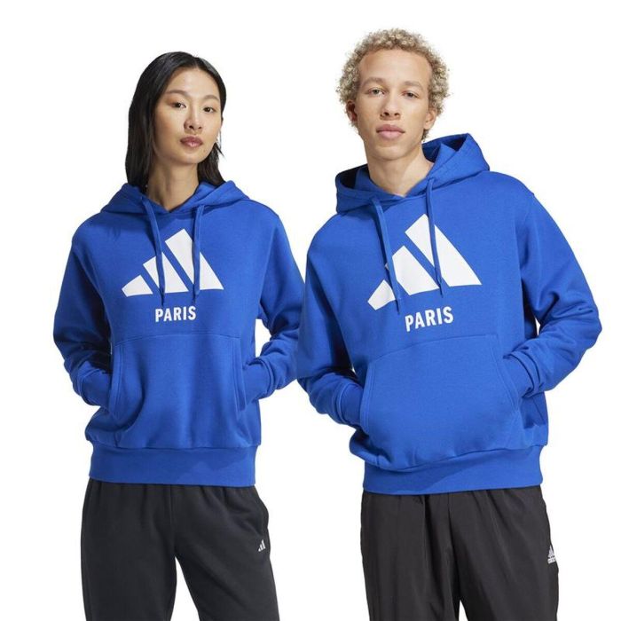 Sudadera con Capucha Mujer Adidas Paris Azul S 1