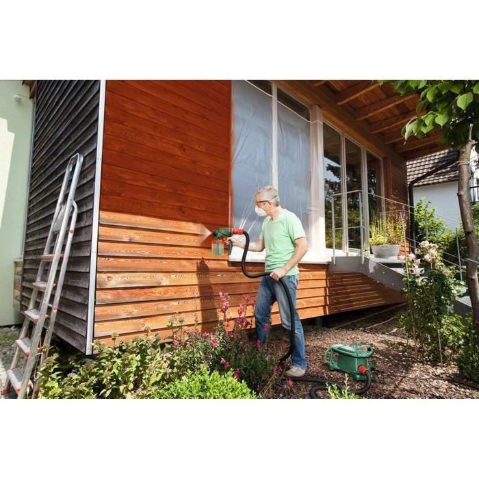 Bosch PFS 5000 E Pistola de Pintura ALLPaint potente 1200W, 500ml/min, rendimiento 3m²/min, con Mezclador para Interiores y Exteriores 3