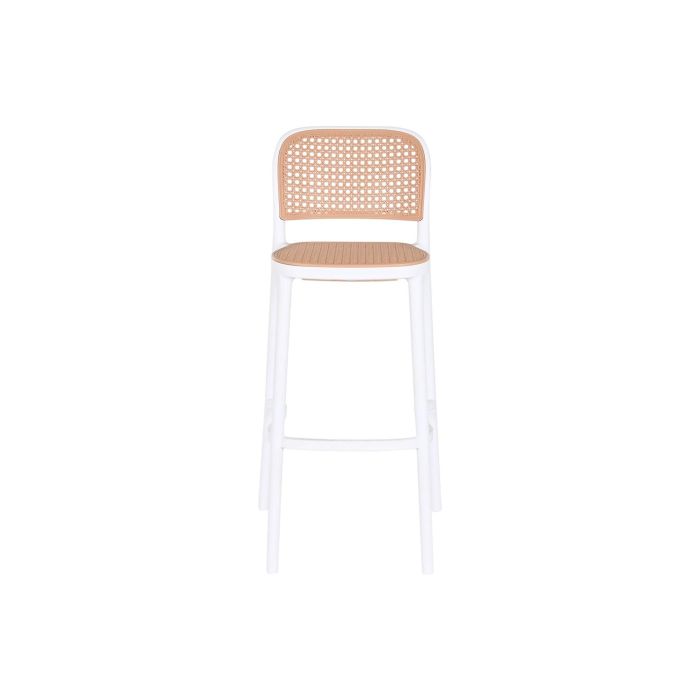 Taburete DKD Home Decor Blanco Marron 51 x 103 x 48 cm (4 Unidades) 4 Taburete DKD Home Decor Blanco Marron 51 x 103 x 48 cm (4 Unidades) 4