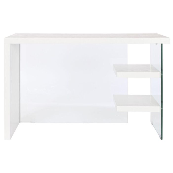 Escritorio DKD Home Decor Blanco Transparente Cristal Madera MDF 120 x 50 x 76 cm 1