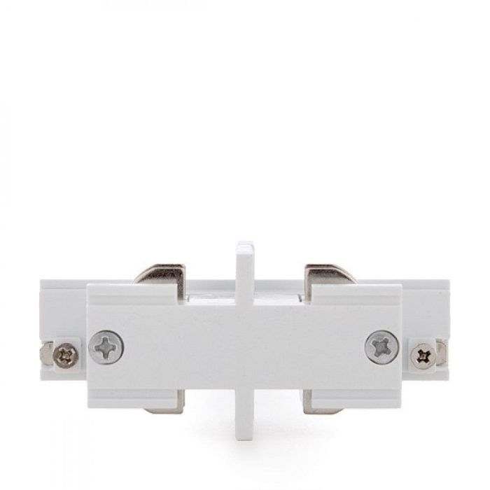 Conector Recto Carril Trifásico Blanco 2