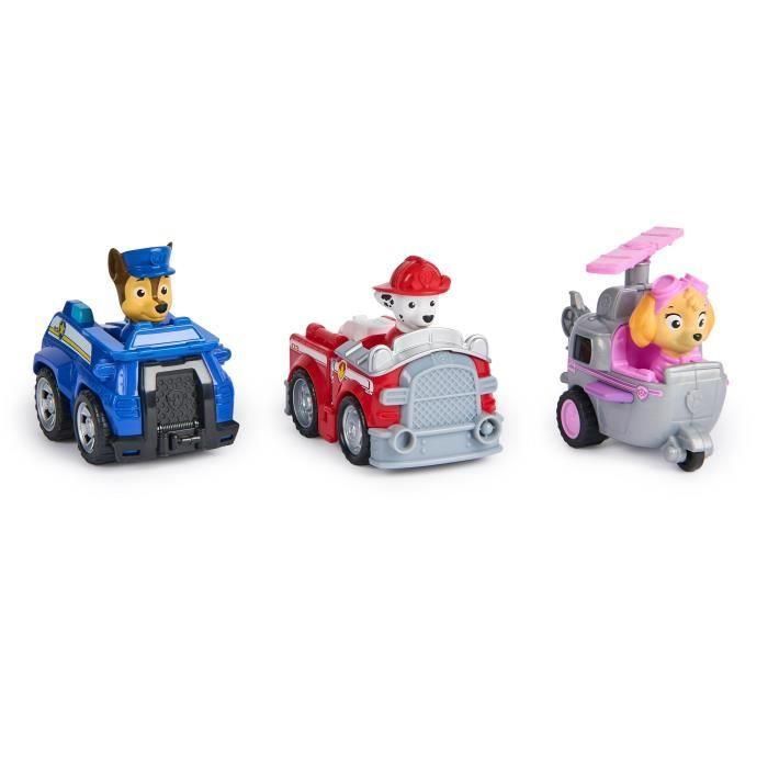 Spin Master SPI681147024854 Pack de 3 Vehículos de Fricción Retro Paw Patrol 2