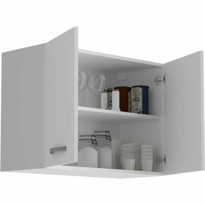 Oslo 244003 Mueble Alto con 2 Puertas, Gabinete de Almacenamiento para Hogar, Blanco, 80x36x58 cm (LxPxA) 2 Oslo 244003 Mueble Alto con 2 Puertas, Gabinete de Almacenamiento para Hogar, Blanco, 80x36x58 cm (LxPxA) 2
