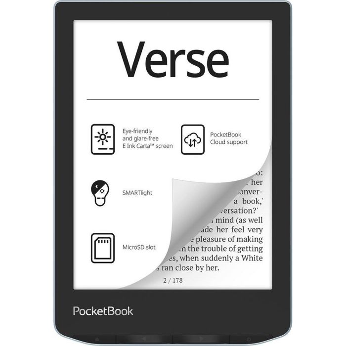 PocketBook Verse - E-reader con pantalla táctil de 6 pulgadas, iluminación SMARTlight, Wi-Fi, 8 GB, color Bright Blue 3 PocketBook Verse - E-reader con pantalla táctil de 6 pulgadas, iluminación SMARTlight, Wi-Fi, 8 GB, color Bright Blue 3