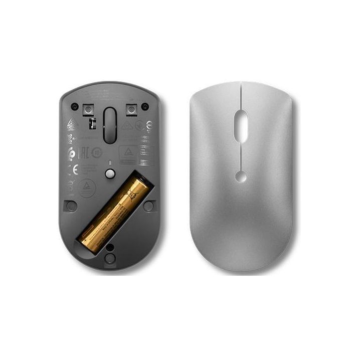 Lenovo 600 Ratón Silencioso Bluetooth 5.0 con Sensor Óptico Azul, 61g, DPI Ajustable 800-2400 y Diseño Compacto Multi-Dispositivo 4