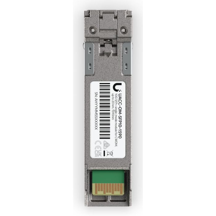Ubiquiti SFP+ Transceptor Óptico CWDM 10G Monomodo 1590nm para Fibra hasta 20km con Conector LC UPC Dúplex 3