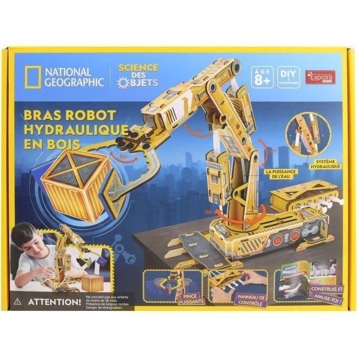 National Geographic EXP3301045402222 - Modelo 3D Explora Pinza Hidráulica para Maquinaria de Construcción - 56x37 cm - 8+ años 2