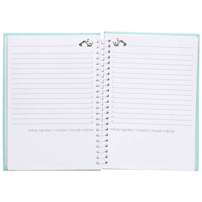 The Concept Factory Libreta Anti Stress Kawaii Cuaderno con Espiral y Tiras de Silicona de Colores Modelos Surtidos Panda o Gato 4