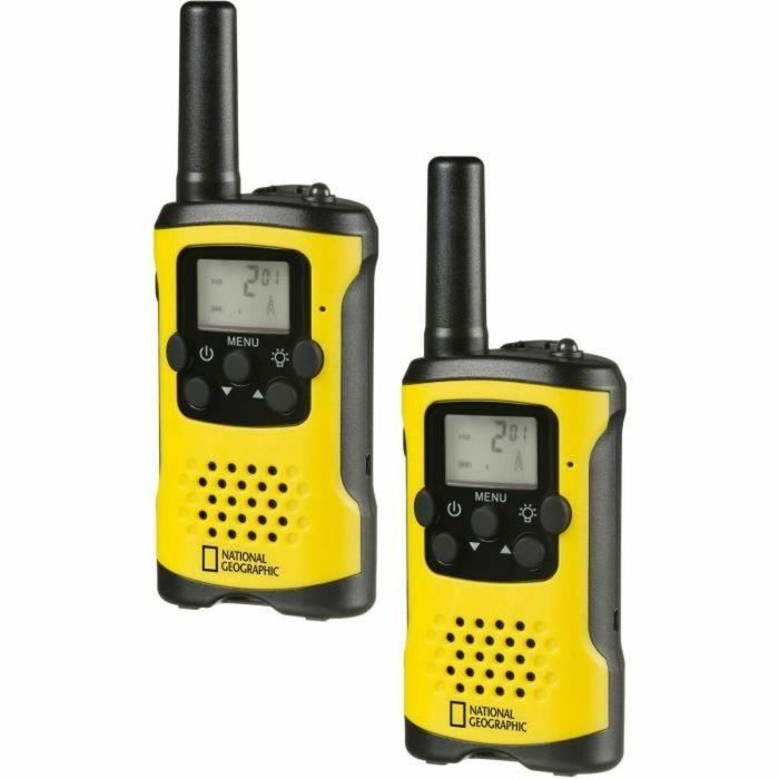 Walkie-Talkies infantiles - National Geographic - Largo alcance 6 km - Función manos libres