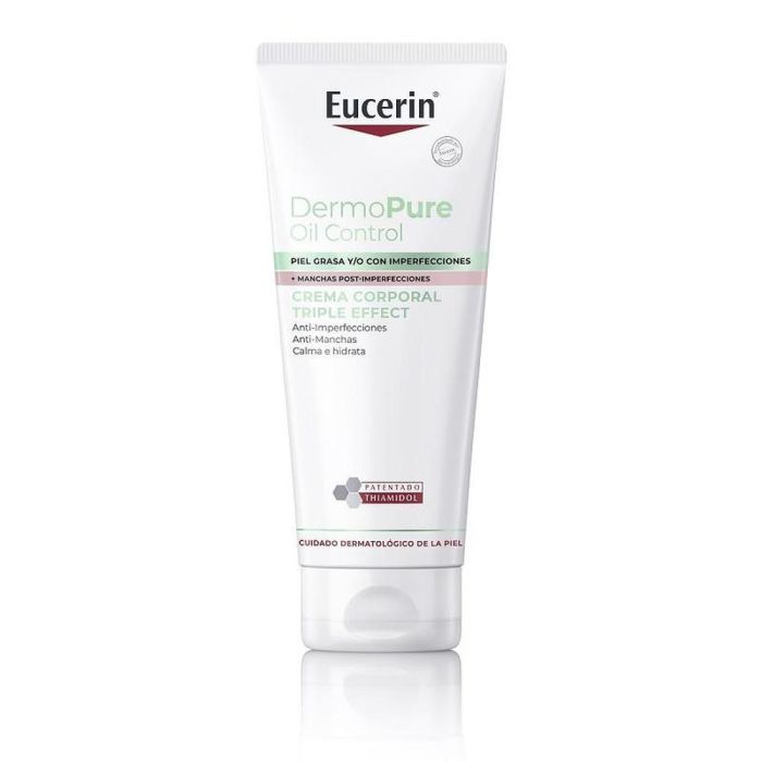 Eucerin DermoPure Crema Corporal Triple Efecto Anti-imperfecciones Anti-manchas Calma e Hidrata 200 ml
