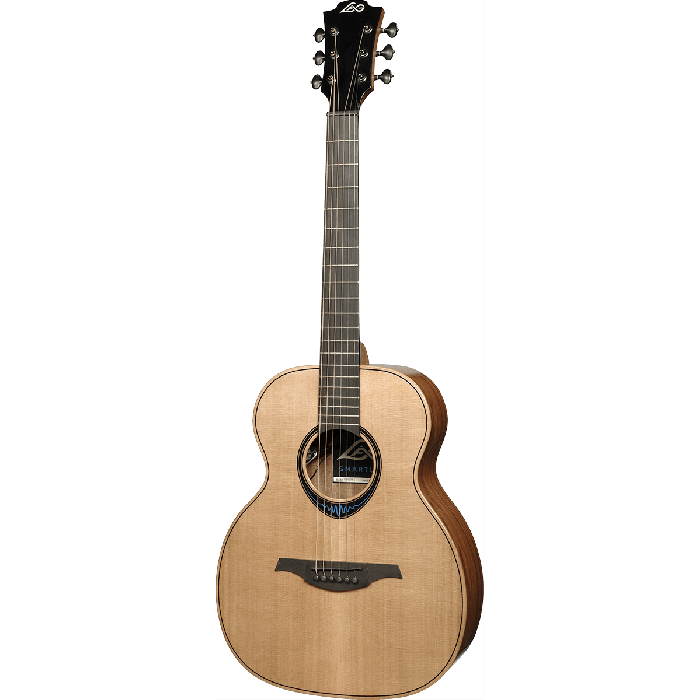 LAG Guitarra Acústica Travel A/E Blue Wave 2 Blue Wave Natural Cedro Macizo Palisandro 1