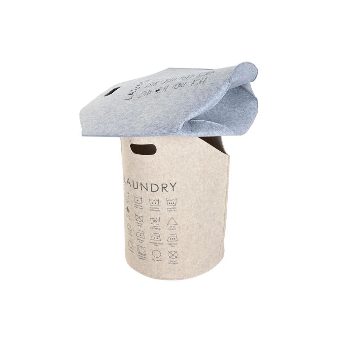 Cesta Ropa Basicos DKD Home Decor Beige Gris 40 x 58 x 40 cm (4 Unidades) 3 Cesta Ropa Basicos DKD Home Decor Beige Gris 40 x 58 x 40 cm (4 Unidades) 3