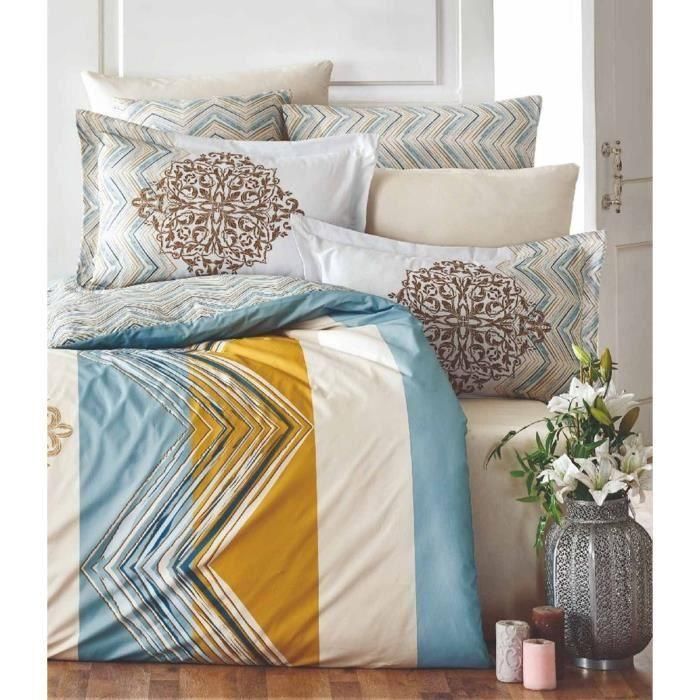 Juego de cama ASI8683342463898 - 1 funda nórdica 220x240 cm + 2 fundas almohada 60x60 cm - 100% algodón reforzado Blanco 3