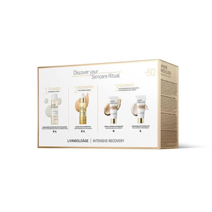 Anne Möller LIVINGOLDÂGE Sérum Restaurador Total Estuche 4 pz: Sérum 30ml, Crema Día/Noche, Aceite Limpiador. Piel Firme y sin Manchas. 1 Anne Möller LIVINGOLDÂGE Sérum Restaurador Total Estuche 4 pz: Sérum 30ml, Crema Día/Noche, Aceite Limpiador. Piel Firme y sin Manchas. 1