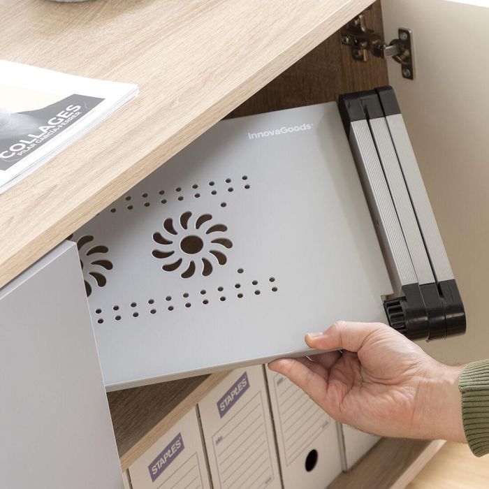 Mesa Ajustable Multiposición para Ordenador Portátil Omnible InnovaGoods 13 Mesa Ajustable Multiposición para Ordenador Portátil Omnible InnovaGoods 13