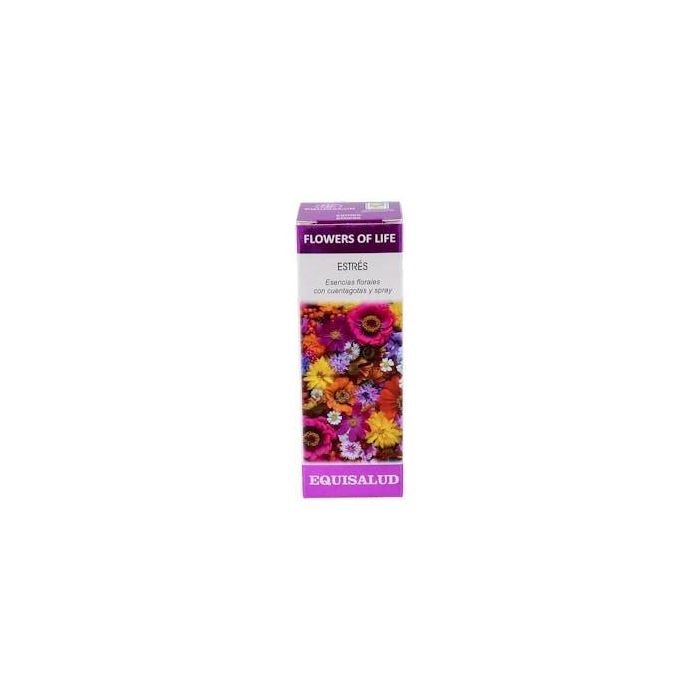 Flower Of Life Estrés, Gotas Esencias Florales con Cuentagotas 15ml - Impaciencia, Roble, Milenrama