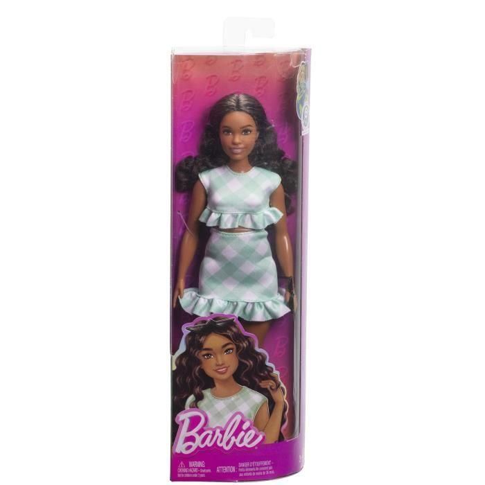 Barbie - Muñeca Barbie Fashionistas con vestido verde menta y gafas - Barbie - HYT96 5 Barbie - Muñeca Barbie Fashionistas con vestido verde menta y gafas - Barbie - HYT96 5
