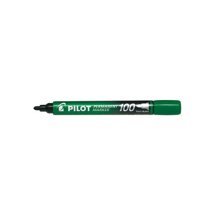Marcador Permanente Pilot Marker Sca-100 Conico 1,0 Mm Verde 12 unidades