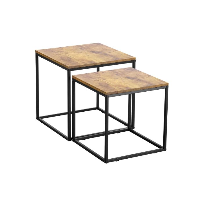 Set de 2 Mesas Auxiliares 40 cm y 35 cm Confortime (2 Cajas) 3 Set de 2 Mesas Auxiliares 40 cm y 35 cm Confortime (2 Cajas) 3