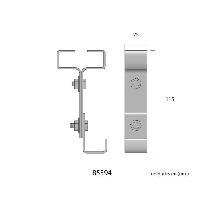 Soporte viga ipn 10 zinc 1