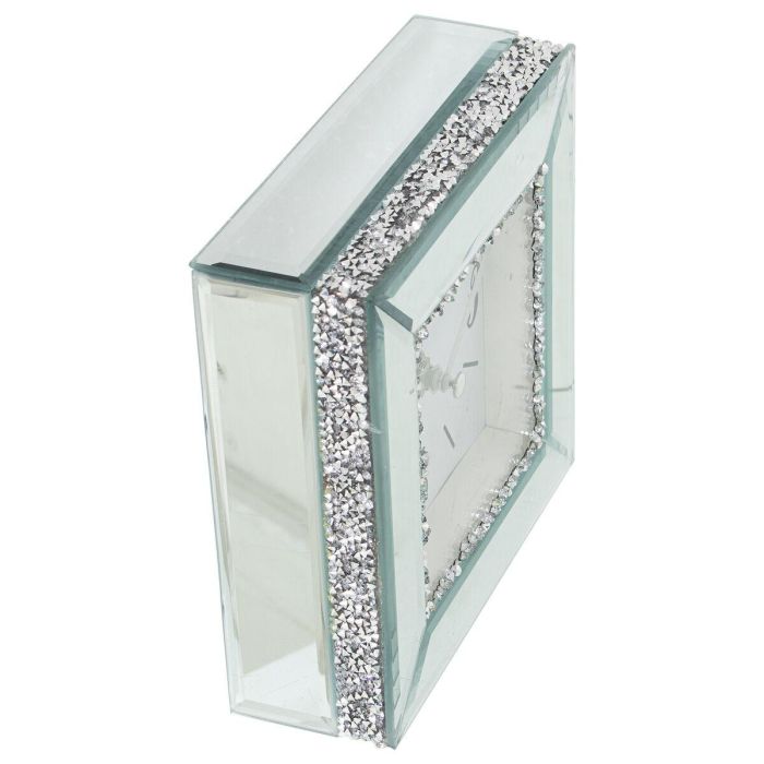 Reloj de Mesa Alexandra House Living Gris Cristal 14 x 14 x 5 cm 3