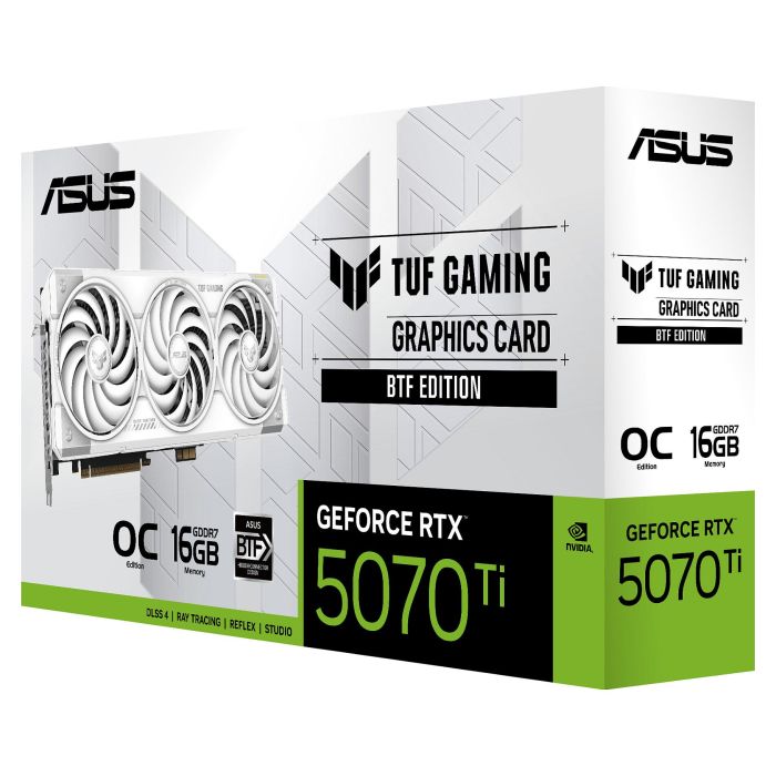 ASUS TUF-RTX5070TI-O16G-BTF-WHITE Tarjeta Gráfica RTX 5070 TI 16GB GDDR7 OC 3 Ventiladores Blanca PCI Express 5.0 3