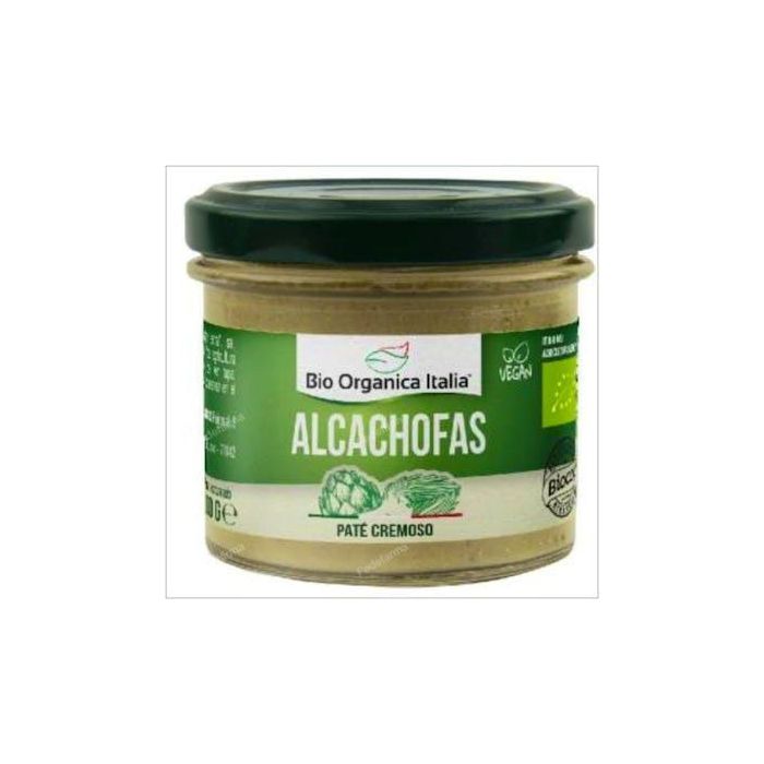 BIO ORGANICA ITALIA Paté de Alcachofas Bio 100g para Untar, Bruschetta, Pizzas y Platos Veganos