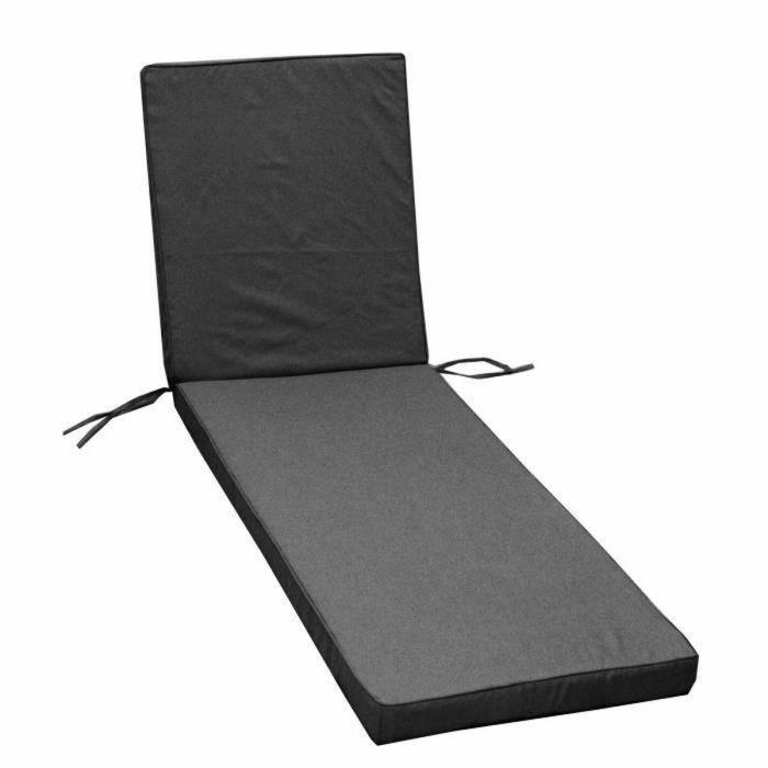 Jardín Privado Cojín de tumbona Monte Carlo, 185x55x6cm, Gris Pizarra - Poliéster 230g/m² Impermeable Anti-Manchas Desenfundable OEKO-TEX Jardín Privado Cojín de tumbona Monte Carlo, 185x55x6cm, Gris Pizarra - Poliéster 230g/m² Impermeable Anti-Manchas Desenfundable OEKO-TEX