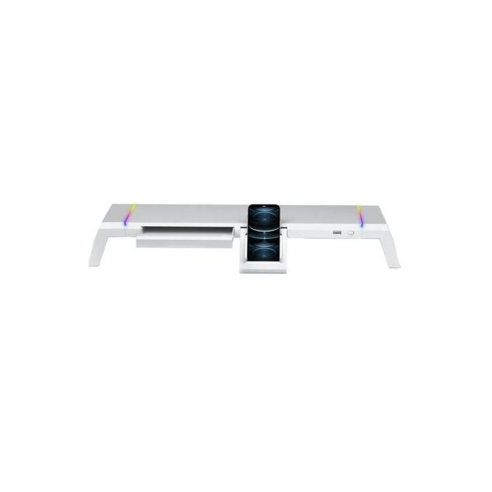 Soporte Gaming para Monitor Mars Gaming MGS-ONE/ hasta 30 kg/ Blanco 3