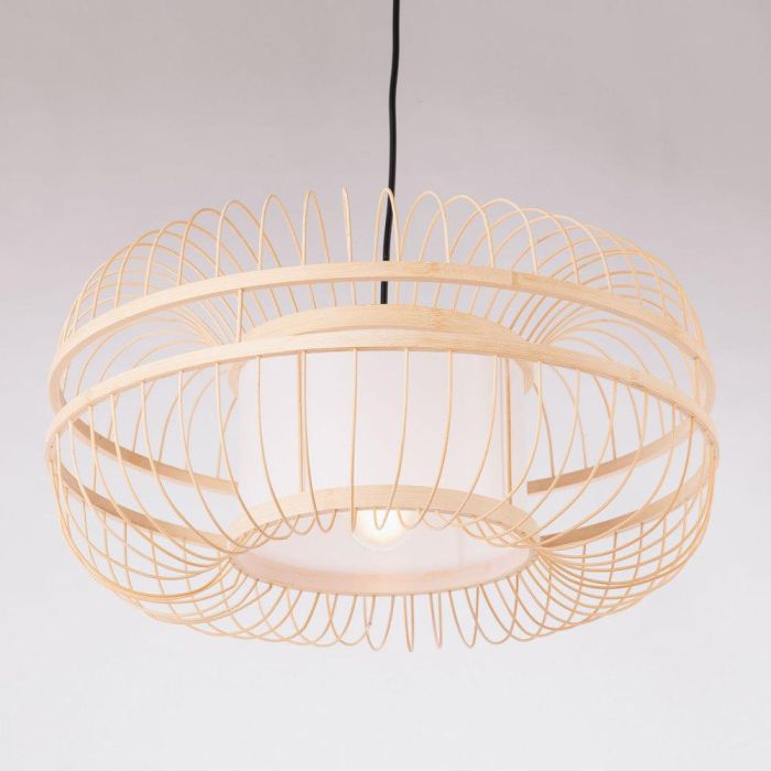 SKD-P80041 Lámpara Colgante Burgas de Bambú Natural - Diseño Mediterráneo, Boho-Chic para Salón, Comedor, Dormitorio E27 0 SKD-P80041 Lámpara Colgante Burgas de Bambú Natural - Diseño Mediterráneo, Boho-Chic para Salón, Comedor, Dormitorio E27 0