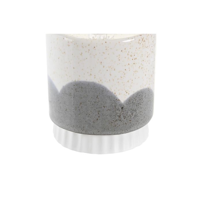 DKD Home Decor Decoración Luminosa Moderna LED Cerámica Blanco y Verde 8.5x8.5x17 cm Pack 4 Unidades 1
