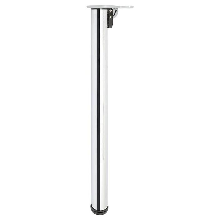 Herrajes Alk Pata de Mesa Plegable Regulable Ø50mm Altura Ajustable 710-740mm Cromo