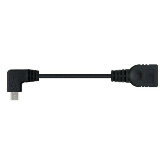 Cable USB 2.0 A a USB B NANOCABLE CABLE USB 2.0 OTG ACODADO, TIPO MICRO B/M-A/H, NEGRO, 15 CM 15 cm Negro Macho/Hembra 1