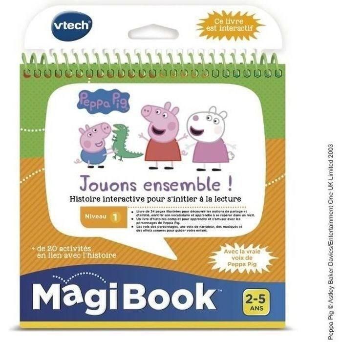 VTech Libro Interactivo Magibook Peppa Pig, Juguemos Juntos, Libro Educativo Nivel 1, de 2 a 5 años 0 VTech Libro Interactivo Magibook Peppa Pig, Juguemos Juntos, Libro Educativo Nivel 1, de 2 a 5 años 0
