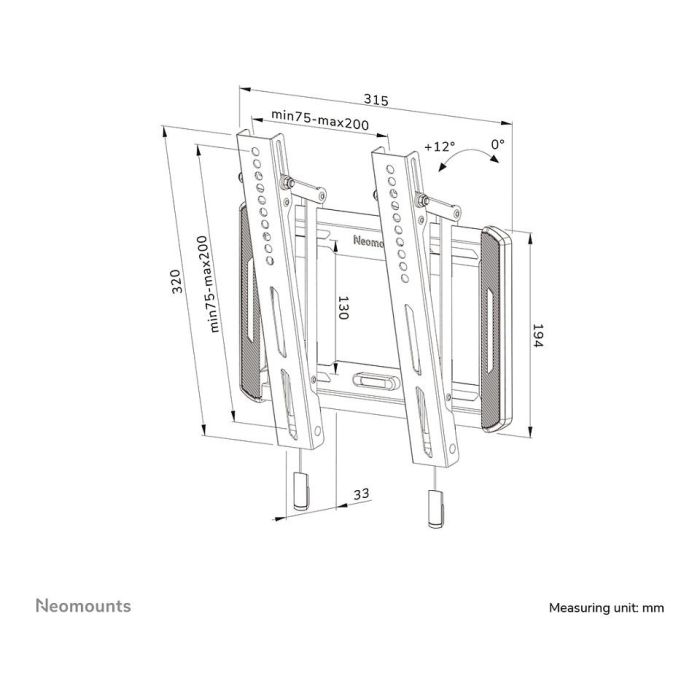 Neomounts WL35-550BL12 Soporte de Pared Inclinable para TV 24-65", Max 40 kg, VESA 75x75-200x200, Instalación Fácil - Negro Neomounts WL35-550BL12 Soporte de Pared Inclinable para TV 24-65", Max 40 kg, VESA 75x75-200x200, Instalación Fácil - Negro