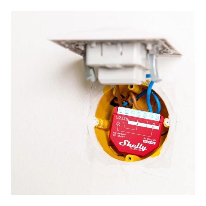 Shelly Wave 1PM Interruptor Inteligente Z-Wave Max 16A con Medición de Potencia 1