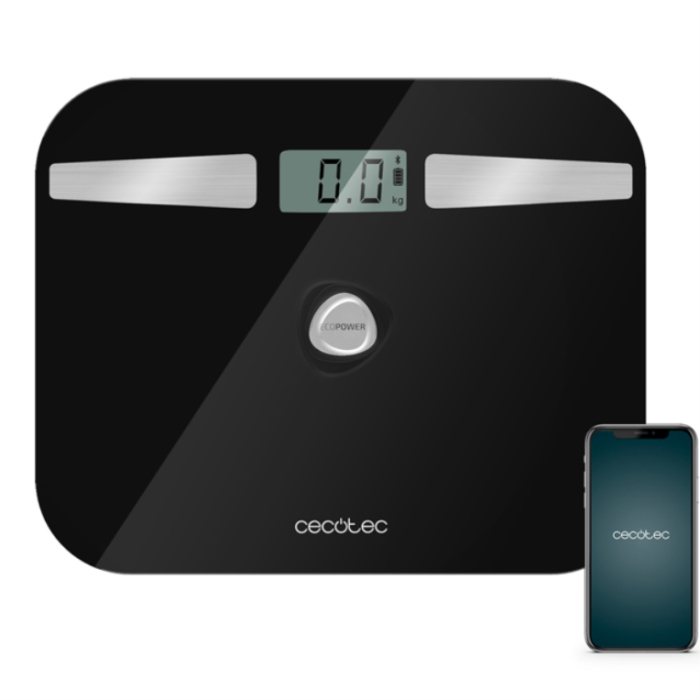 Cecotec Surface Precision EcoPower 10200 Smart Healthy Plaza Negro, Plata Báscula personal electrónica Cecotec Surface Precision EcoPower 10200 Smart Healthy Plaza Negro, Plata Báscula personal electrónica